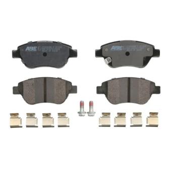 Jeu de 4 plaquettes de frein avant ABE OEM 1605357