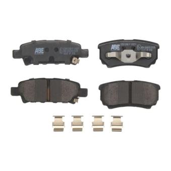 Jeu de 4 plaquettes de frein arrière ABE OEM 4605A336