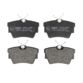 Jeu de 4 plaquettes de frein arrière ABE [C2R011ABE]
