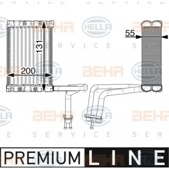 Evaporateur climatisation BEHR HELLA SERVICE [8FV 351 004-691]