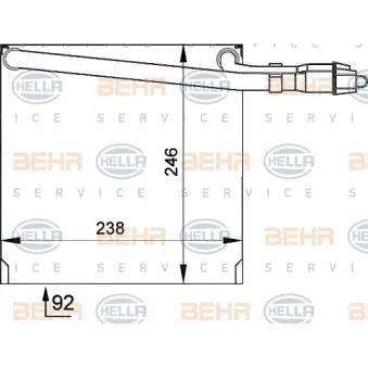 BEHR HELLA SERVICE 8FV 351 210-041 - Evaporateur climatisation