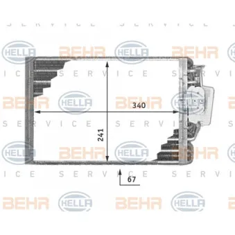 BEHR HELLA SERVICE 8FV 351 211-181 - Evaporateur climatisation