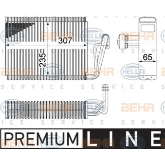 BEHR HELLA SERVICE 8FV 351 211-261 - Evaporateur climatisation