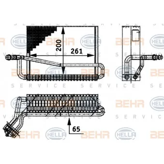 BEHR HELLA SERVICE 8FV 351 211-551 - Evaporateur climatisation