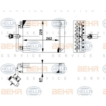 BEHR HELLA SERVICE 8FV 351 211-651 - Evaporateur climatisation