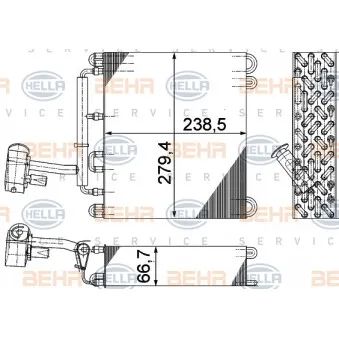 BEHR HELLA SERVICE 8FV 351 211-691 - Evaporateur climatisation