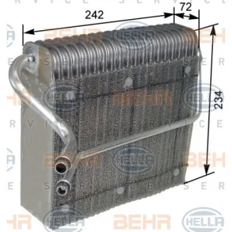 Evaporateur climatisation BEHR HELLA SERVICE [8FV 351 330-551]