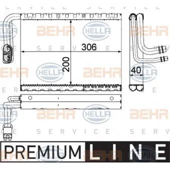 BEHR HELLA SERVICE 8FV 351 330-701 - Evaporateur climatisation