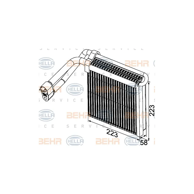 Evaporateur climatisation BEHR HELLA SERVICE 8FV 351 330-741 - Visuel 1
