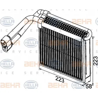 BEHR HELLA SERVICE 8FV 351 330-761 - Evaporateur climatisation