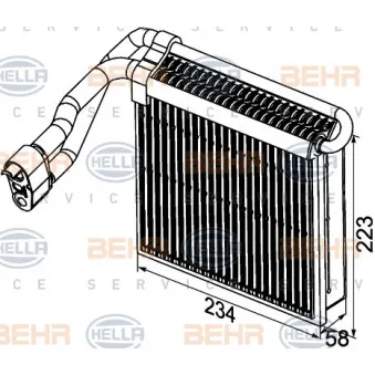 BEHR HELLA SERVICE 8FV 351 330-771 - Evaporateur climatisation