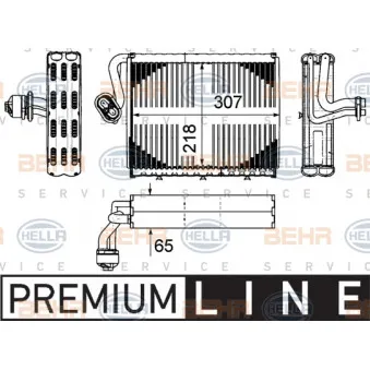 Evaporateur climatisation BEHR HELLA SERVICE [8FV 351 331-181]