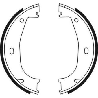 Jeu de mâchoires de frein, frein de stationnement ABE CRB001ABE pour BMW Série 3 325 tds - 143cv