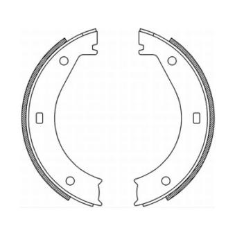 Jeu de mâchoires de frein, frein de stationnement ABE CRB005ABE pour BMW Série 3 M3 GTS - 450cv