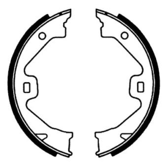 Jeu de mâchoires de frein, frein de stationnement ABE CRK000ABE pour ROVER 75 2.0 CDT - 115cv