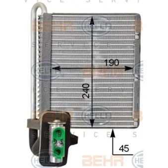 BEHR HELLA SERVICE 8FV 351 331-321 - Evaporateur climatisation