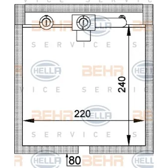 Evaporateur climatisation BEHR HELLA SERVICE [8FV 351 336-011]