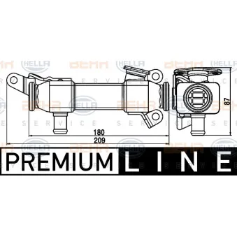 BEHR HELLA SERVICE 8ME 376 745-301 - Radiateur, réaspiration des gaz d'échappement