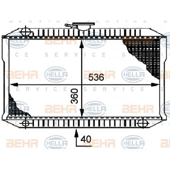 BEHR HELLA SERVICE 8MK 376 706-011 - Radiateur, refroidissement du moteur