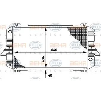 Radiateur, refroidissement du moteur BEHR HELLA SERVICE [8MK 376 706-231]