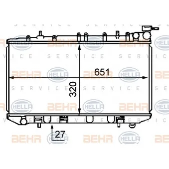 Radiateur, refroidissement du moteur BEHR HELLA SERVICE [8MK 376 707-741]
