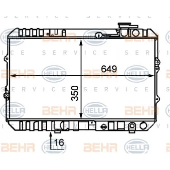 BEHR HELLA SERVICE 8MK 376 707-791 - Radiateur, refroidissement du moteur