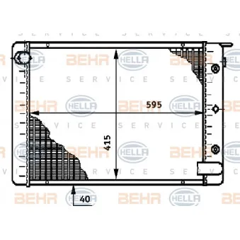 BEHR HELLA SERVICE 8MK 376 709-021 - Radiateur, refroidissement du moteur