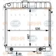 Radiateur, refroidissement du moteur BEHR HELLA SERVICE [8MK 376 709-481]
