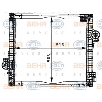 BEHR HELLA SERVICE 8MK 376 710-011 - Radiateur, refroidissement du moteur