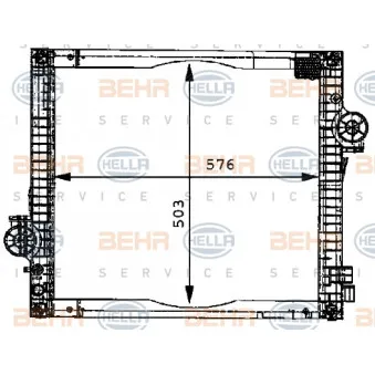 BEHR HELLA SERVICE 8MK 376 710-021 - Radiateur, refroidissement du moteur