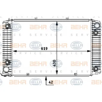 Radiateur, refroidissement du moteur BEHR HELLA SERVICE [8MK 376 710-721]