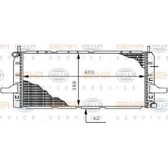 BEHR HELLA SERVICE 8MK 376 711-541 - Radiateur, refroidissement du moteur