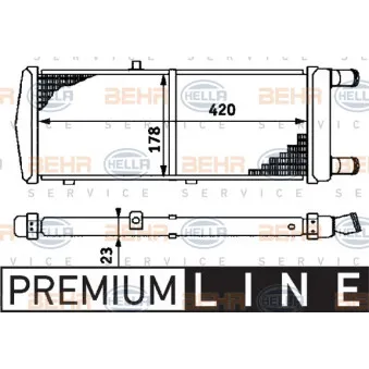 BEHR HELLA SERVICE 8MK 376 715-201 - Radiateur, refroidissement du moteur