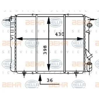 BEHR HELLA SERVICE 8MK 376 716-191 - Radiateur, refroidissement du moteur