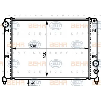 BEHR HELLA SERVICE 8MK 376 716-671 - Radiateur, refroidissement du moteur