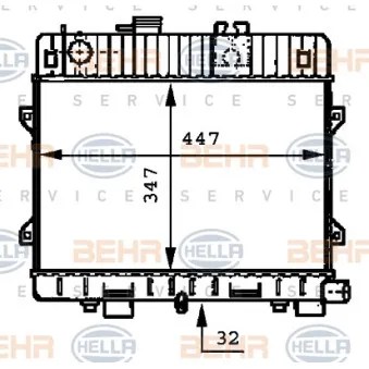 BEHR HELLA SERVICE 8MK 376 717-191 - Radiateur, refroidissement du moteur