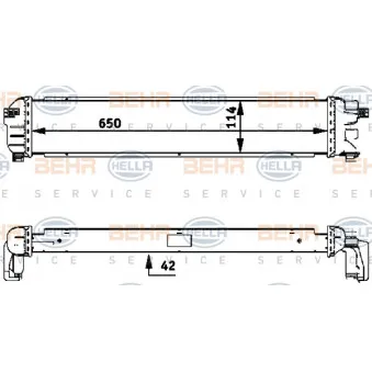Radiateur, refroidissement du moteur BEHR HELLA SERVICE [8MK 376 717-421]