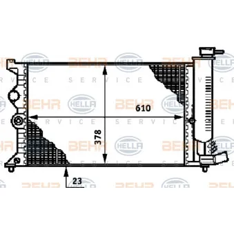 BEHR HELLA SERVICE 8MK 376 719-421 - Radiateur, refroidissement du moteur