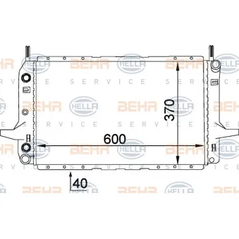 BEHR HELLA SERVICE 8MK 376 720-621 - Radiateur, refroidissement du moteur