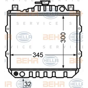 BEHR HELLA SERVICE 8MK 376 726-541 - Radiateur, refroidissement du moteur