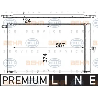BEHR HELLA SERVICE 8MK 376 727-511 - Radiateur basse température, intercooler