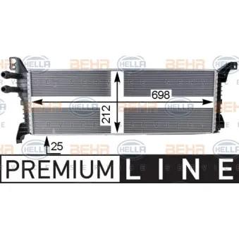 BEHR HELLA SERVICE 8MK 376 733-491 - Radiateur basse température, intercooler