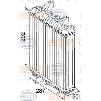 BEHR HELLA SERVICE 8MK 376 759-731 - Radiateur, refroidissement du moteur