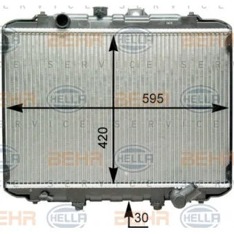 BEHR HELLA SERVICE 8MK 376 762-381 - Radiateur, refroidissement du moteur