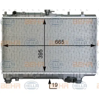 BEHR HELLA SERVICE 8MK 376 763-361 - Radiateur, refroidissement du moteur