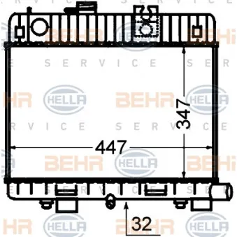 BEHR HELLA SERVICE 8MK 376 766-461 - Radiateur, refroidissement du moteur