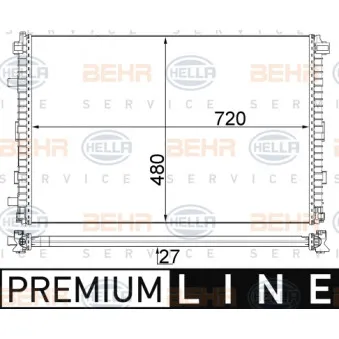 BEHR HELLA SERVICE 8MK 376 792-401 - Radiateur basse température, intercooler