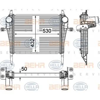 BEHR HELLA SERVICE 8ML 376 714-261 - Intercooler, échangeur