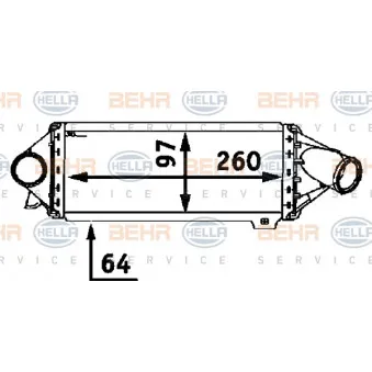 BEHR HELLA SERVICE 8ML 376 723-061 - Intercooler, échangeur