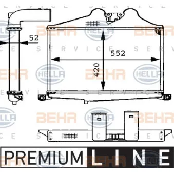 BEHR HELLA SERVICE 8ML 376 723-731 - Intercooler, échangeur